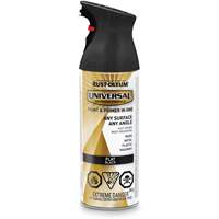 Universal&reg; Enamel Paint & Primer In One, Black, Very Flat, Aerosol Can Oxford Builders Supplies Inc