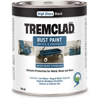 Tremclad&reg; Water-Based Rust Paint, 946 ml, Can, Black Oxford Builders Supplies Inc