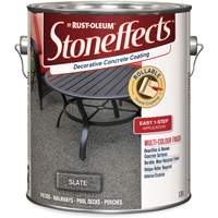 Stoneffects Decorative Concrete Coating, 3.4 L, Solvent-Based, Textured, Grey Oxford Builders Supplies Inc