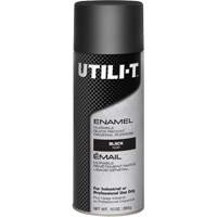 Peinture-&eacute;mail en a&eacute;rosol polyvalent UTILI-T, Noir, Brillant, 10 oz/283 g, Canette a&eacute;rosol Oxford Builders Supplies Inc