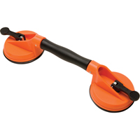 Manually Operated Hand Vacuum Cups - Double Handcup-Swivel, 50 lbs. Capacity, 4-5/8", Lever, 13" Handle Length Oxford Builders Supplies Inc