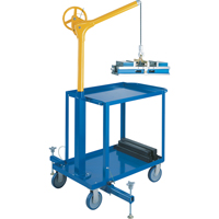 Tall Industrial Lifting Device with Mobile Cart, 500 lbs. (0.25 tons) Capacity Oxford Builders Supplies Inc