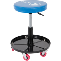 JMS-642A Adjustable Mechanic's Roller Seat, Vinyl, Blue, 300 lbs. Capacity Oxford Builders Supplies Inc