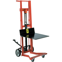 Gerbeur hydraulique &agrave; plateforme, M&eacute;canisme Pompe au pied, Capacit&eacute; de 750 lb, Levage max de 54" Oxford Builders Supplies Inc