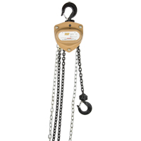 Heavy-Duty Gold Series Chain Hoist, 10' Lift, 2000 lbs. (1 tons) Capacity, Alloy Steel Chain Oxford Builders Supplies Inc