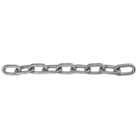 Straight Link Chain, Low Carbon Steel, 1/8" x 1000' (304.8 m) L, Grade 30, 400 lbs. (0.2 tons) Load Capacity Oxford Builders Supplies Inc