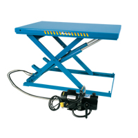 LoProfile Electric-Hydraulic Scissor Lift Table, Steel, 40" L x 23-1/2" W, 1100 lbs. Capacity Oxford Builders Supplies Inc