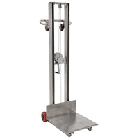 Platform Lift Stacker, Hand Winch Operated, 400 lbs. Capacity, 58" Max Lift Oxford Builders Supplies Inc