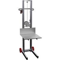 Platform Lift Stacker, Hand Winch Operated, 400 lbs. Capacity, 58" Max Lift Oxford Builders Supplies Inc