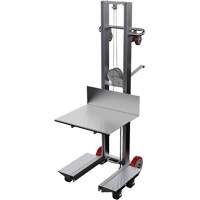 Platform Lift Stacker, Hand Winch Operated, 400 lbs. Capacity, 60" Max Lift Oxford Builders Supplies Inc