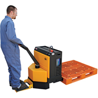 Fully Powered Electric Pallet Truck With  Stand-On Platform, 4500 lbs. Cap., 48" L x 30.25" W Oxford Builders Supplies Inc