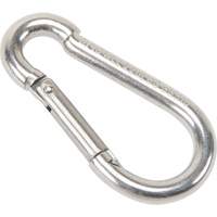 Stainless Steel Snap Hook, 220 lbs (0.11 tons) Working Load Limit, 3/16" Size, 5/16" Eye Oxford Builders Supplies Inc
