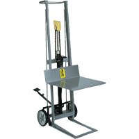 Hydraulic Platform Lift Stacker, Foot Pump Operated, 400 lbs. Capacity, 40" Max Lift Oxford Builders Supplies Inc