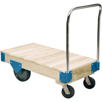 Platform Trucks - All Wood Deck Platform Trucks, 48" L x 24" W, 3000 lbs. Capacity, Nylon Casters Oxford Builders Supplies Inc
