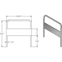 30" Chrome Handle for Platform Truck Oxford Builders Supplies Inc