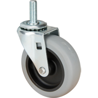 Stem Caster, Swivel, 3" (76 mm) Dia., 80 lbs. (36 kg.) Capacity Oxford Builders Supplies Inc