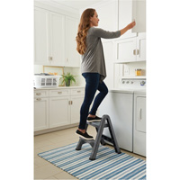 Folding Step Stool, 2 Steps, 19-1/2" x 20-1/2" x 22-3/4" High Oxford Builders Supplies Inc