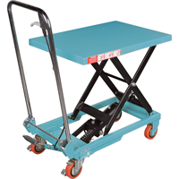Heavy-Duty Hydraulic Scissor Lift Table, 27-1/2" L x 17-3/4" W, Steel, 330 lbs. Capacity Oxford Builders Supplies Inc