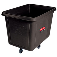 Chariot cubique, Plastique recycl&eacute; noir, 38" lo x 26" la x 28" h, Volume 8 pi³, Capacit&eacute; 300 lb Oxford Builders Supplies Inc