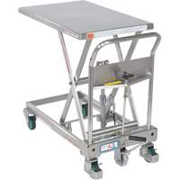 Hydraulic Scissor Lift Table, 31-1/2" L x 19-1/2" W, Stainless Steel, 550 lbs. Capacity Oxford Builders Supplies Inc