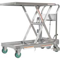 Hydraulic Scissor Lift Table, 31-1/2" L x 19-1/2" W, Stainless Steel, 550 lbs. Capacity Oxford Builders Supplies Inc