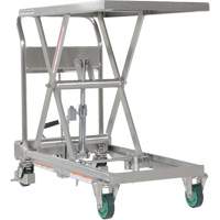 Hydraulic Scissor Lift Table, 31-1/2" L x 19-1/2" W, Stainless Steel, 550 lbs. Capacity Oxford Builders Supplies Inc