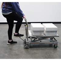Hydraulic Scissor Lift Table, 31-1/2" L x 19-1/2" W, Stainless Steel, 550 lbs. Capacity Oxford Builders Supplies Inc