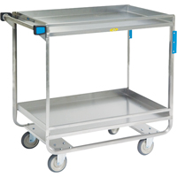 Guard Rail Carts, 2 Tiers, 23" W x 37-1/4" H x 38-5/8" D, 700 lbs. Capacity Oxford Builders Supplies Inc