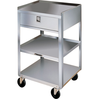 Stainless Steel Equipment Stands, 300 lbs. Capacity, Stainless Steel, 16-3/4" x W, 30-1/8" x H, 18-3/4" D, 1 Drawers Oxford Builders Supplies Inc