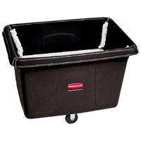Chariot conteneur avec plateforme sur ressorts, Poly&eacute;thyl&egrave;ne, 44-1/16" lo x 31" la x 32-1/2" h, Volume 14 pi³, Capacit&eacute; 500 lb Oxford Builders Supplies Inc