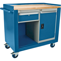 Industrial Duty Mobile Service Workbenches, Wood Surface Oxford Builders Supplies Inc