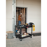 Heavy Duty Utility Cart - 4500-88, 2 Tiers, 17-1/8" x 33-1/4" x 39", 500 lbs. Capacity Oxford Builders Supplies Inc