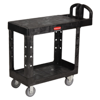 Flat Shelf Heavy Duty Utility Cart - 4505-00, 2 Tiers, 17-1/4" x 38-1/10" x 38-1/2", 500 lbs. Capacity Oxford Builders Supplies Inc