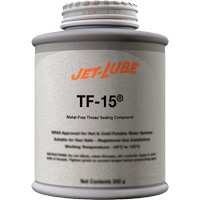 Compos&eacute; d'&eacute;tanch&eacute;it&eacute; sans m&eacute;tal pour raccord filet&eacute; TF-15, Canette &agrave; dessus brosse, 227 ml, -46° C - 315° C/50° F - 600° F Oxford Builders Supplies Inc