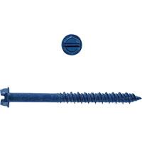 Hex Washer Slot SD Concrete Screws, 3/16" x 1-3/4" L, Zinc Plate Oxford Builders Supplies Inc