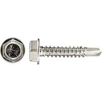 100-Piece Drill-X&reg; Hex HD Tapping Screws, #12 Dia., 1-1/4" L, Zinc Plated Oxford Builders Supplies Inc