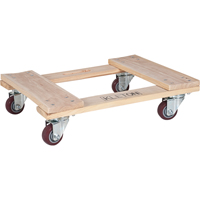 Hardwood Dolly, Polyurethane Wheels, 900 lbs. Capacity, 18" W x 24" D x 7" H Oxford Builders Supplies Inc