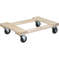 Hardwood Dolly, Polyolefin Wheels, 900 lbs. Capacity, 18" W x 24" D x 7" H Oxford Builders Supplies Inc