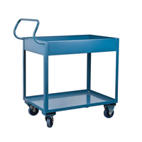 Chariots de service &agrave; bordure profonde, 2 Tiers, 24" la x 47" h x 36" p, Capacit&eacute; 1200 lb Oxford Builders Supplies Inc