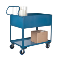 Chariots de service &agrave; bordure profonde, 2 Tiers, 24" la x 47" h x 36" p, Capacit&eacute; 1200 lb Oxford Builders Supplies Inc