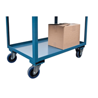 Chariots de service &agrave; bordure profonde, 2 Tiers, 24" la x 47" h x 36" p, Capacit&eacute; 1200 lb Oxford Builders Supplies Inc