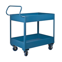 Chariots de service &agrave; bordure profonde, 2 Tiers, 24" la x 47" h x 36" p, Capacit&eacute; 1200 lb Oxford Builders Supplies Inc