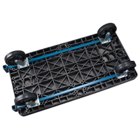Plastic Platform Trucks, 60" L x 30" W, 2000 lbs. Cap., Mold-on Rubber Wheels Oxford Builders Supplies Inc
