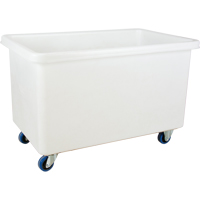 Chariot-caisse &agrave; parois droites, Poly&eacute;thyl&egrave;ne blanc, 46" lo x 28" la x 31" h, Volume 14 pi³, Capacit&eacute; 600 lb Oxford Builders Supplies Inc