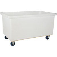 Straight Wall Box Truck, White Polyethylene, 57" L x 34" W x 33" H, 22 cu. ft. Volume, 600 lbs. Capacity Oxford Builders Supplies Inc