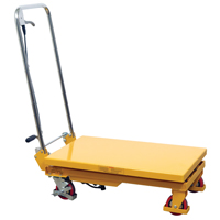 Hydraulic Scissor Lift Table, 17.75" L x 27.5" W/27-1/2" L x 17-3/4" W, Steel, 330 lbs. Capacity Oxford Builders Supplies Inc