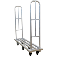 Aluminum U-Boat Platform Truck, 16" W x 63" L, 1322 lbs. Cap., Polyurethane Wheels Oxford Builders Supplies Inc