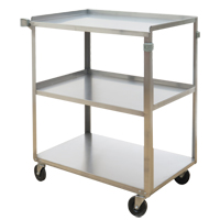 Shelf Carts, 3 Tiers, 17-5/8" W x 33" H x 27-1/8" D, 300 lbs. Capacity Oxford Builders Supplies Inc