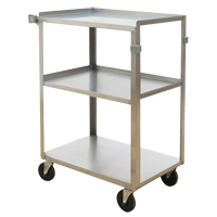 Shelf Carts, 3 Tiers, 15-3/4" W x 32" H x 24" D, 500 lbs. Capacity Oxford Builders Supplies Inc