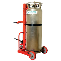 Hydraulic Large Liquid Gas Cylinder Cart HLCC, Polyurethane Wheels, 20" W x 20" D Base, 1000 lbs. Oxford Builders Supplies Inc